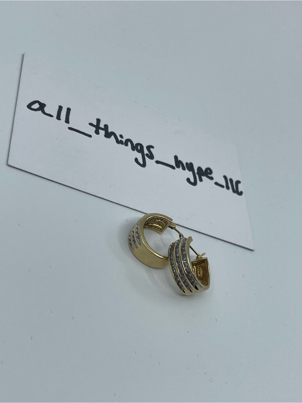 10k Yellow Gold 1 Ctw Natural Diamond Huggie Hoop Earrings Si2-I1 Channel Set